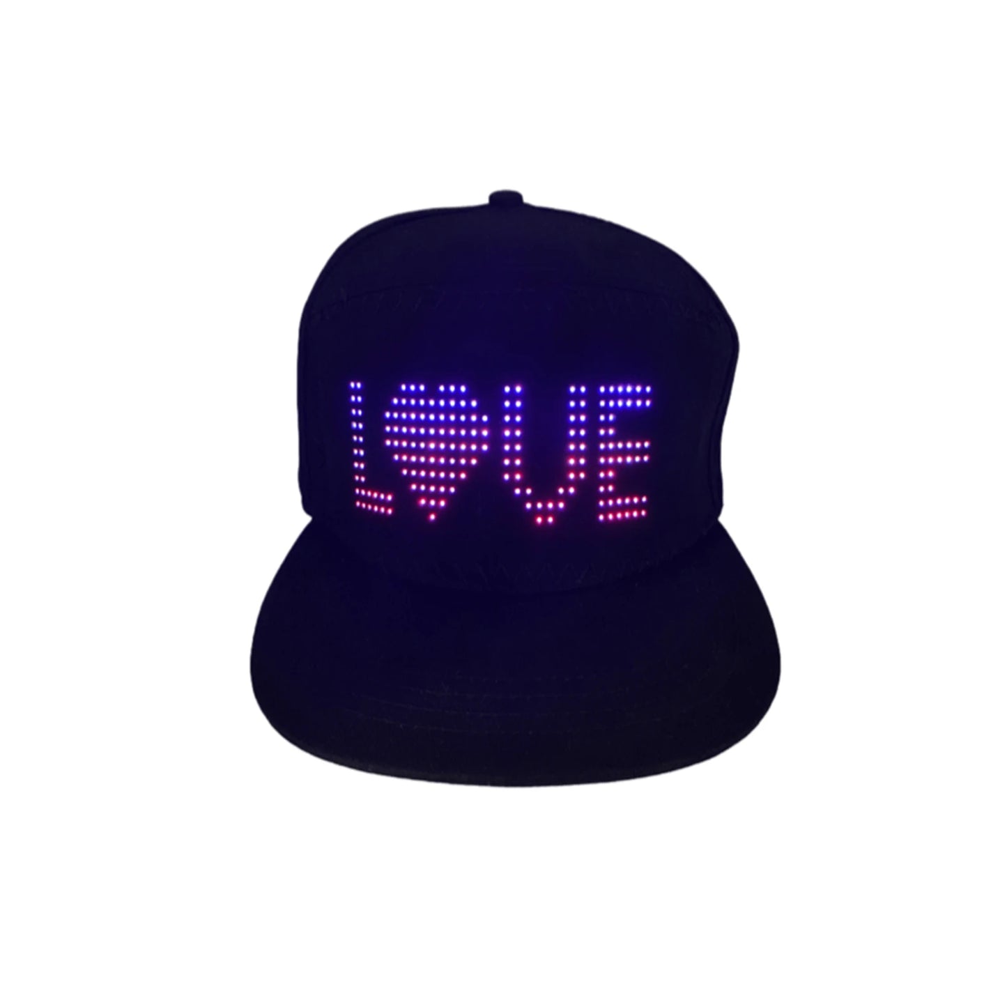 LED Hat LED Display Message Caps LED Light up Customizable BT Hat DIY Messages 22 Animations 20 Pictures Cap for Halloween Party