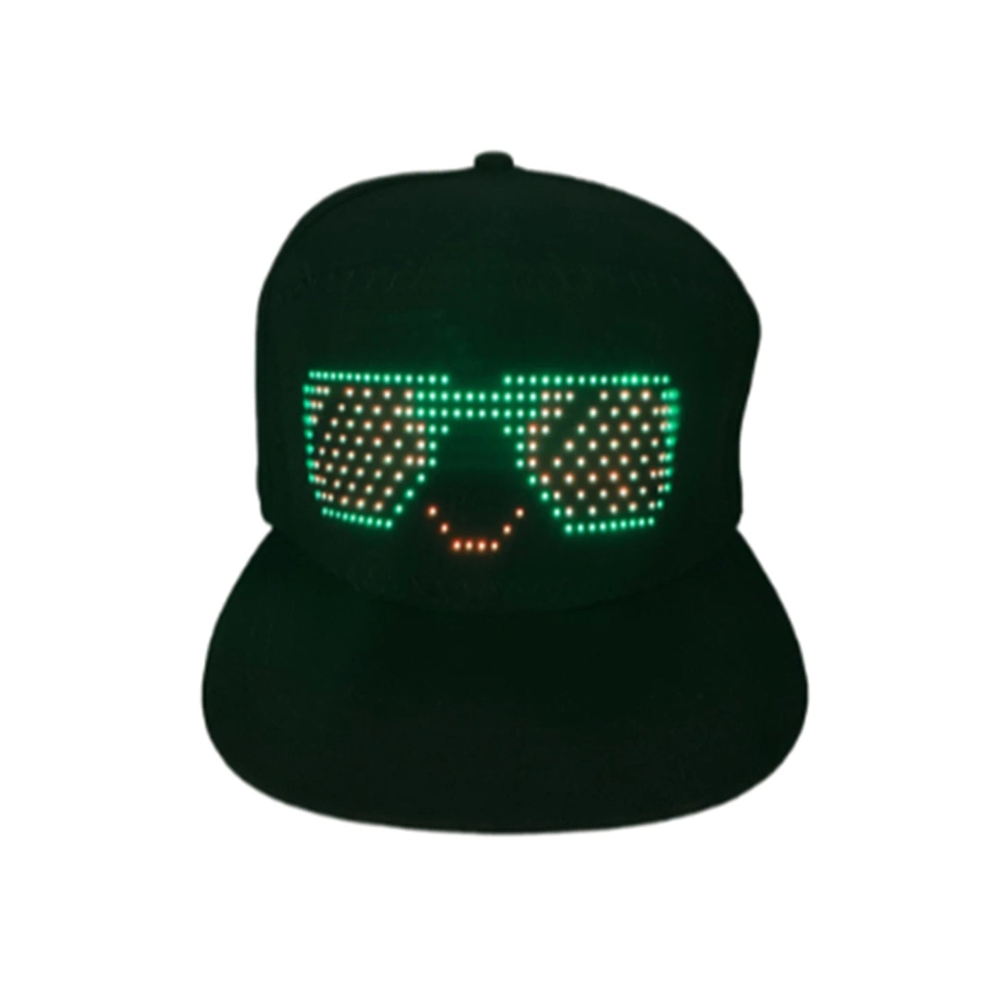LED Hat LED Display Message Caps LED Light up Customizable BT Hat DIY Messages 22 Animations 20 Pictures Cap for Halloween Party