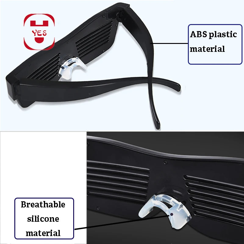 App Control Bluetooth Led Party Glasses Customized Languages USB Charge Flashing  Luminous Eyewear Christmas Concert Sunglasses