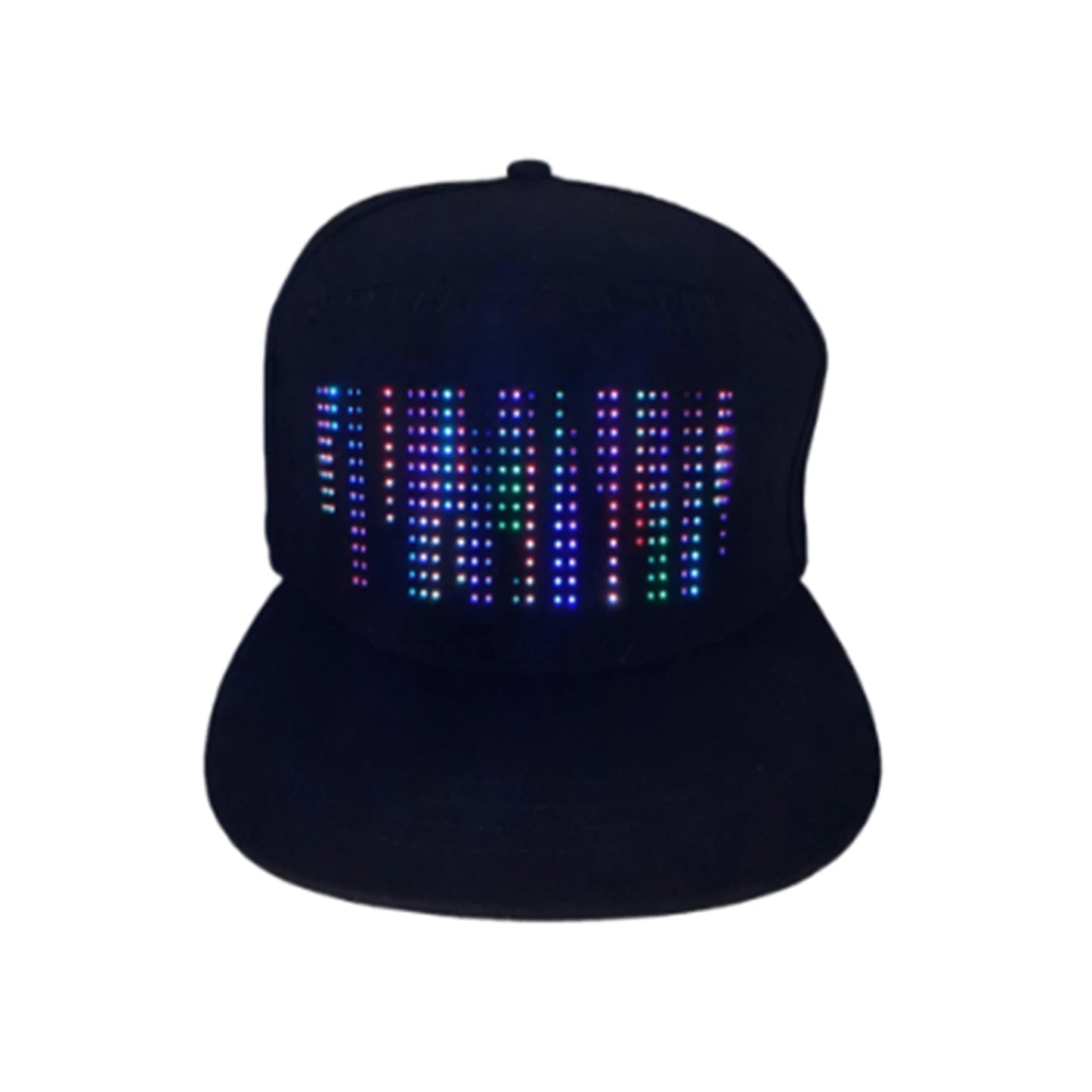 LED Hat LED Display Message Caps LED Light up Customizable BT Hat DIY Messages 22 Animations 20 Pictures Cap for Halloween Party